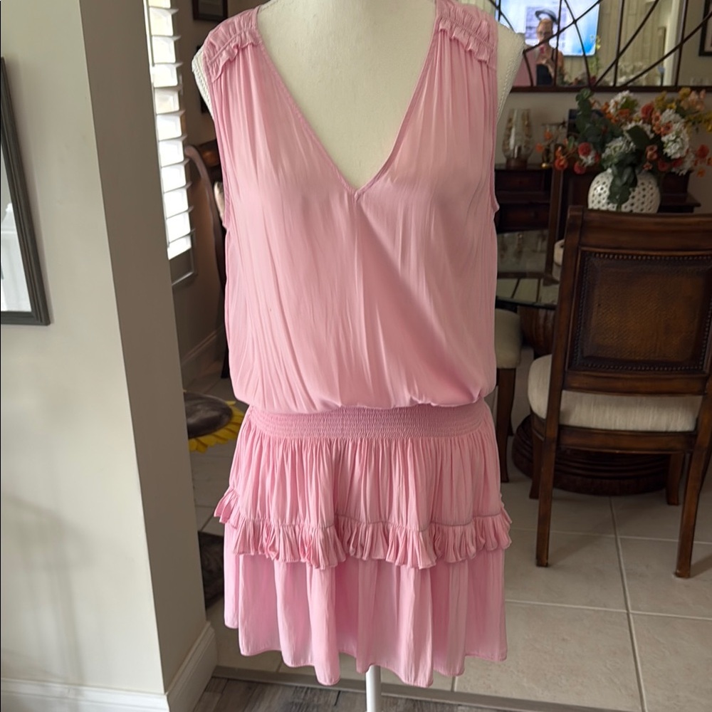 Ramy Brook light  Pink Sleeveless Ruffle Dress